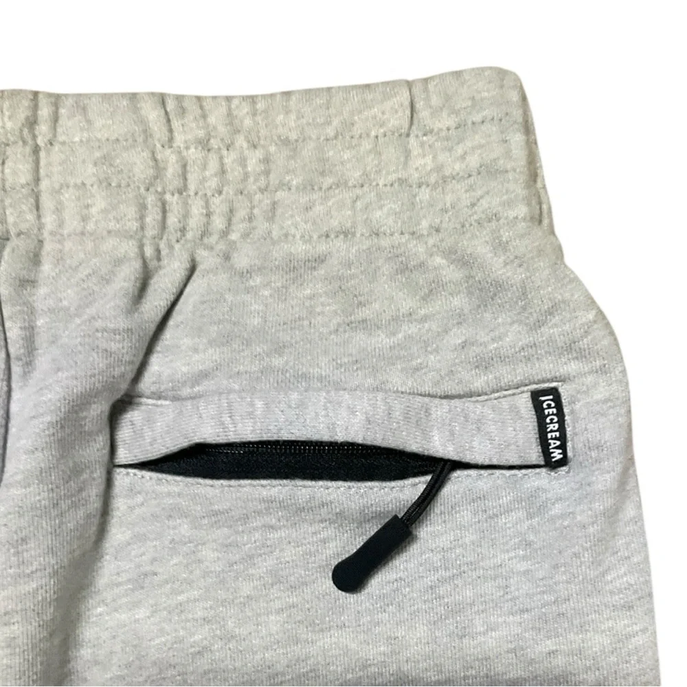 🔥 Ice Cream Kids Jogger Sweatpants 👟 Size 7/8 Gray w/ Multicolor Dog Logo‎
